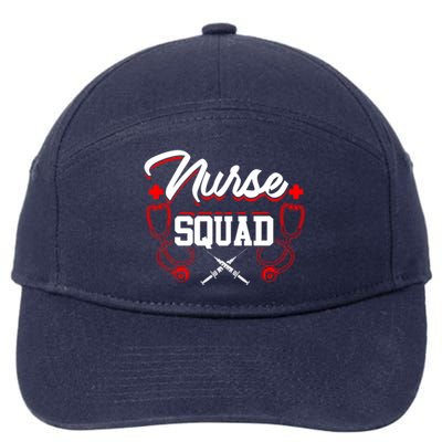 Nurse Squad Gift Stethoscope Nursing Student Rn Lpn 7-Panel Snapback Hat