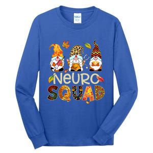 Neuro Squad Gnome Nurse Leopard Thanksgiving Stethoscope Gift Tall Long Sleeve T-Shirt