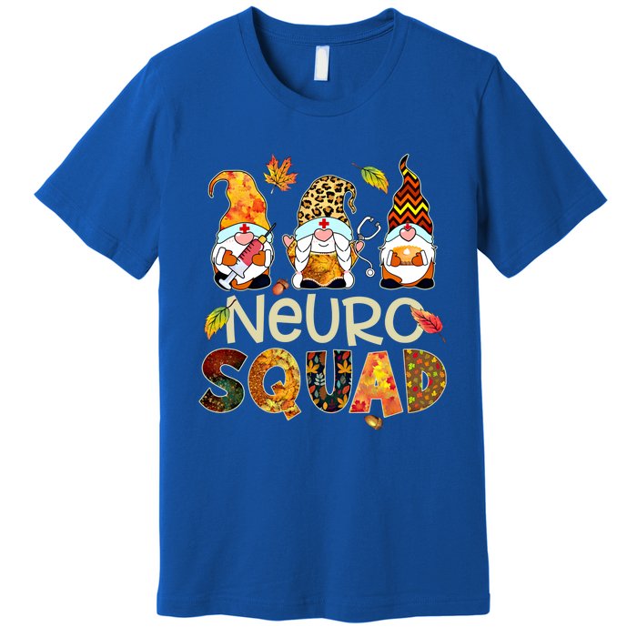 Neuro Squad Gnome Nurse Leopard Thanksgiving Stethoscope Gift Premium T-Shirt