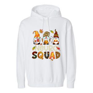 Neuro Squad Gnome Nurse Leopard Thanksgiving Stethoscope Gift Garment-Dyed Fleece Hoodie