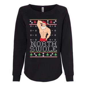 North Swole Gift Ugly Christmas Fit Sexy Santa Womens California Wash Sweatshirt