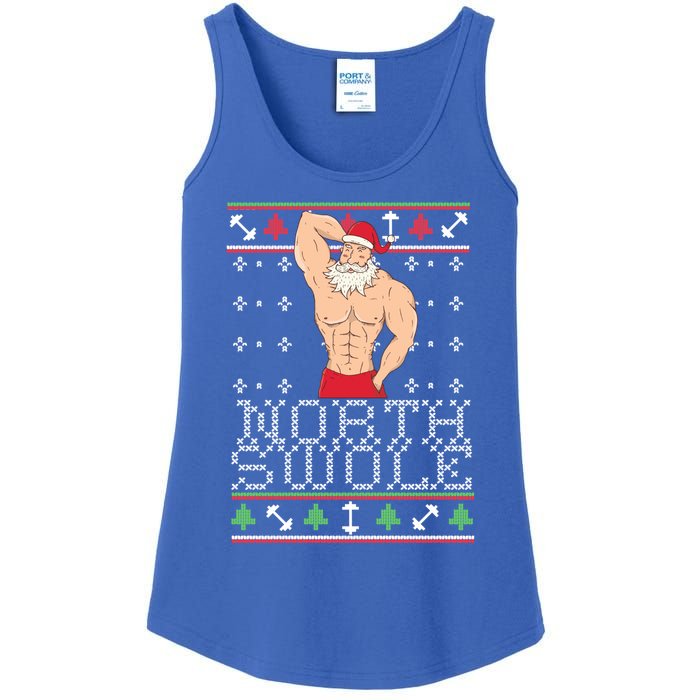 North Swole Gift Ugly Christmas Fit Sexy Santa Ladies Essential Tank