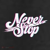 Never Stop Gym Motivation Print 7 Panel Mesh Trucker Snapback Hat