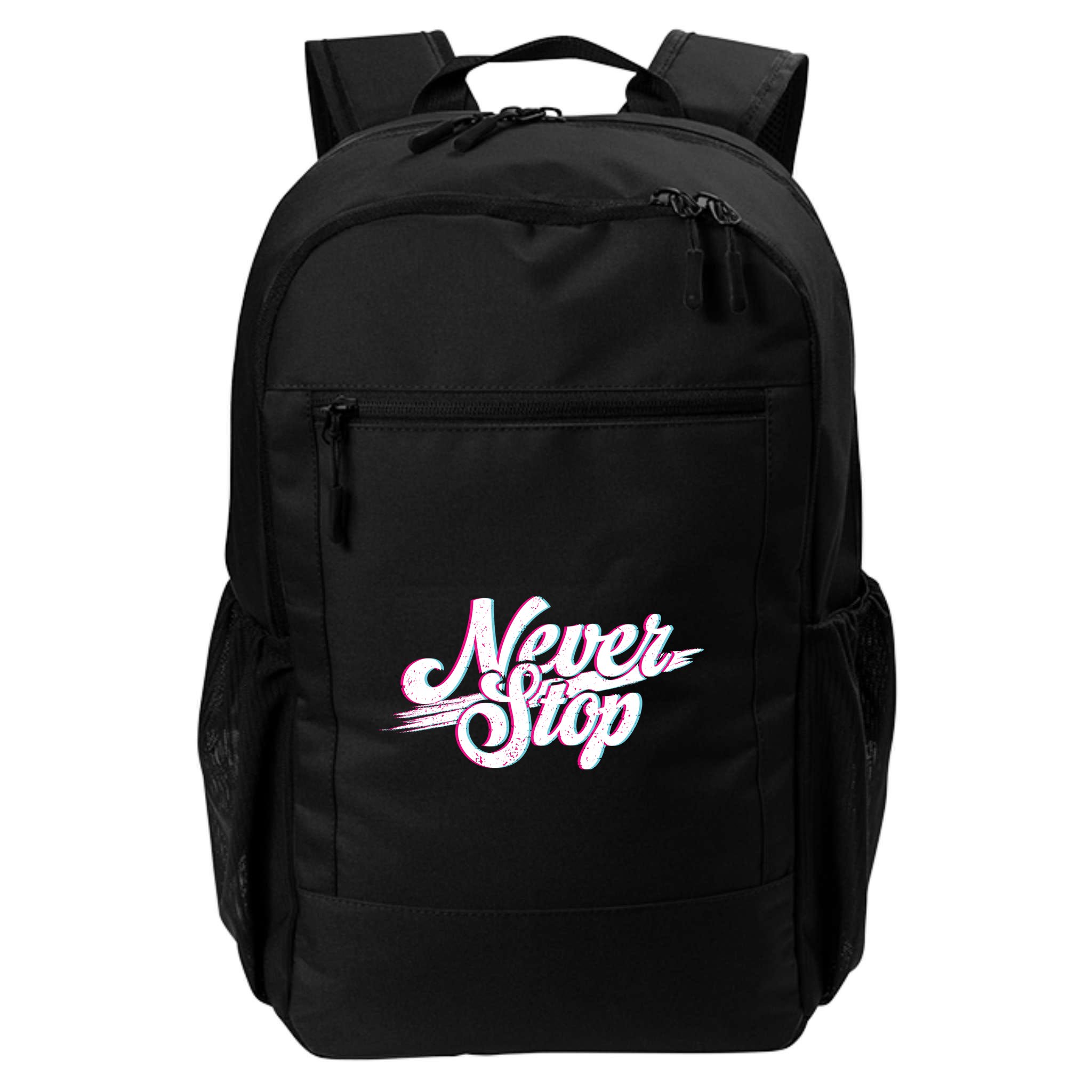 Never Stop Gym Motivation Print Backpack
