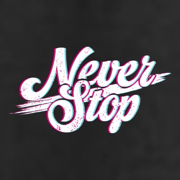 Never Stop Gym Motivation Print Adult Drive Performance Visor
