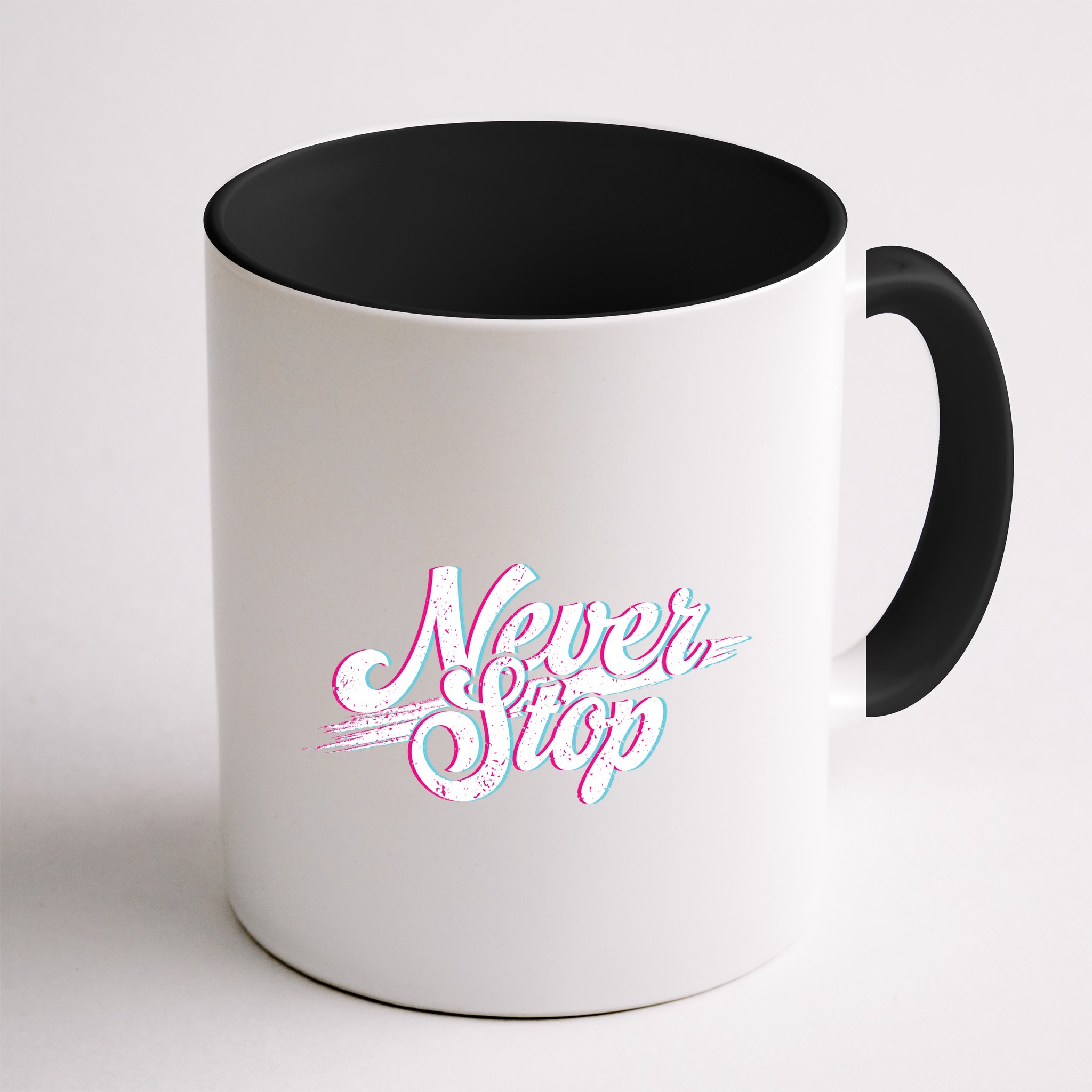 Never Stop Gym Motivation Print Mug