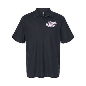 Never Stop Gym Motivation Print Softstyle Adult Sport Polo