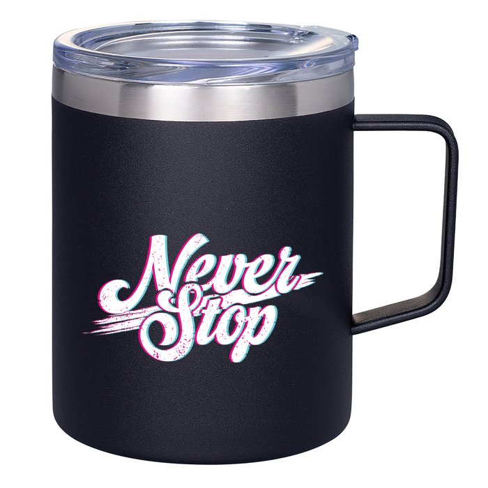Never Stop Gym Motivation Print 12oz Stainless Steel Coffee Mug