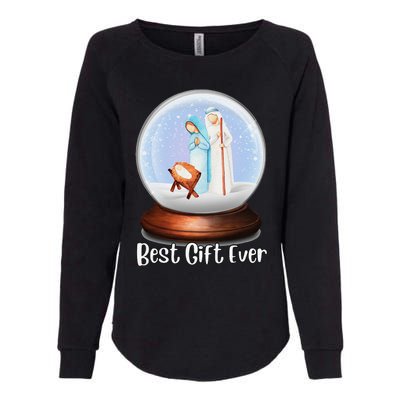 Nativity Snow Globe Best Ever Jesus Mary Joseph Christmas Womens California Wash Sweatshirt