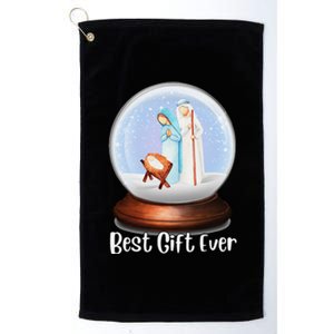 Nativity Snow Globe Best Ever Jesus Mary Joseph Christmas Platinum Collection Golf Towel