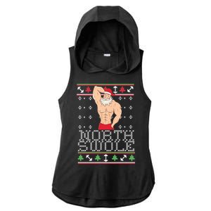 North Swole Great Gift Ugly Christmas Sweater Fit Sexy Santa Ladies PosiCharge Tri-Blend Wicking Draft Hoodie Tank