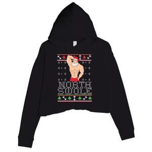 North Swole Great Gift Ugly Christmas Sweater Fit Sexy Santa Crop Fleece Hoodie