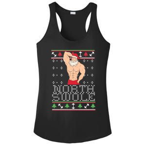 North Swole Great Gift Ugly Christmas Sweater Fit Sexy Santa Ladies PosiCharge Competitor Racerback Tank