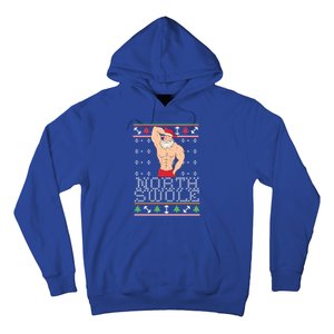 North Swole Great Gift Ugly Christmas Sweater Fit Sexy Santa Hoodie