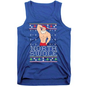 North Swole Great Gift Ugly Christmas Sweater Fit Sexy Santa Tank Top