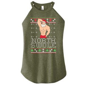 North Swole Great Gift Ugly Christmas Sweater Fit Sexy Santa Women's Perfect Tri Rocker Tank