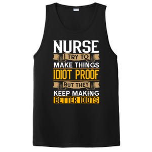 Nurse Sarcastic Graphic Funny Nursing Cool Gift PosiCharge Competitor Tank