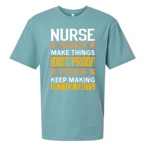 Nurse Sarcastic Graphic Funny Nursing Cool Gift Sueded Cloud Jersey T-Shirt