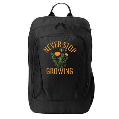 Never Stop Growing Funny Flowers City Backpack