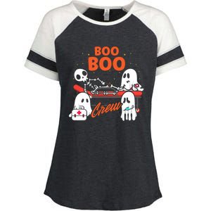 Nurse Skeleton Ghosts Halloween Design Meaningful Gift Enza Ladies Jersey Colorblock Tee