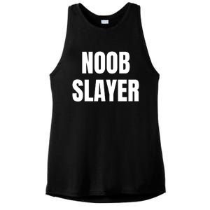 Noob Slayer Gamer Video Games Ladies PosiCharge Tri-Blend Wicking Tank