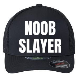 Noob Slayer Gamer Video Games Flexfit Unipanel Trucker Cap