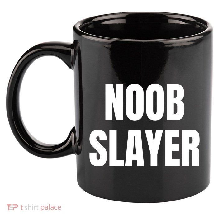 Noob Slayer Gamer Video Games 11oz C Handle Ceramic Mug