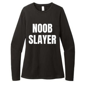 Noob Slayer Gamer Video Games Womens CVC Long Sleeve Shirt