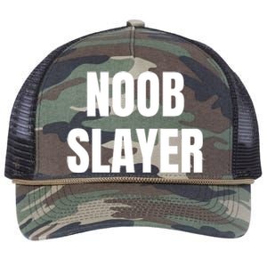 Noob Slayer Gamer Video Games Retro Rope Trucker Hat Cap