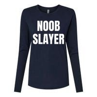 Noob Slayer Gamer Video Games Womens Cotton Relaxed Long Sleeve T-Shirt