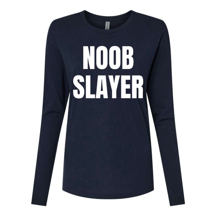 Noob Slayer Gamer Video Games Womens Cotton Relaxed Long Sleeve T-Shirt