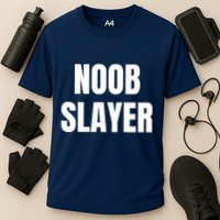 Noob Slayer Gamer Video Games Cooling Performance Crew T-Shirt