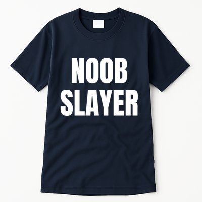 Noob Slayer Gamer Video Games Tall T-Shirt