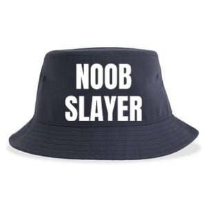 Noob Slayer Gamer Video Games Sustainable Bucket Hat