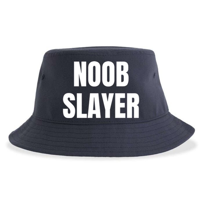 Noob Slayer Gamer Video Games Sustainable Bucket Hat