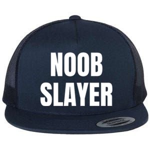 Noob Slayer Gamer Video Games Flat Bill Trucker Hat