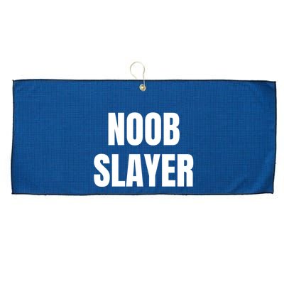 Noob Slayer Gamer Video Games Large Microfiber Waffle Golf Towel