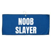 Noob Slayer Gamer Video Games Large Microfiber Waffle Golf Towel