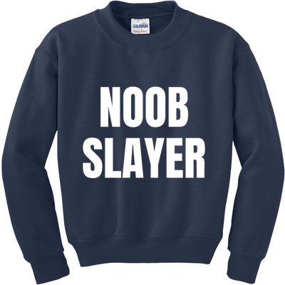 Noob Slayer Gamer Video Games Kids Sweatshirt