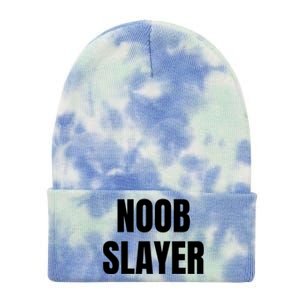 Noob Slayer Gamer Video Games Tie Dye 12in Knit Beanie