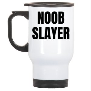 Noob Slayer Gamer Video Games Stainless Steel Travel Mug