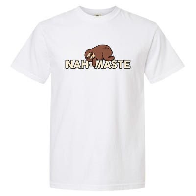 Nahgiftmaste Sloth Gift Magical Nahmaste Meditation Yoga Sloth Pun Gift Garment-Dyed Heavyweight T-Shirt