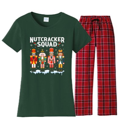 Nutcracker Squad Holiday Christmas Xmas pajama Women's Flannel Pajama Set