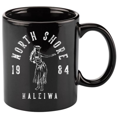 North Shore Haleiwa Hawaii Hula Vintage Style 11oz C Handle Ceramic Mug