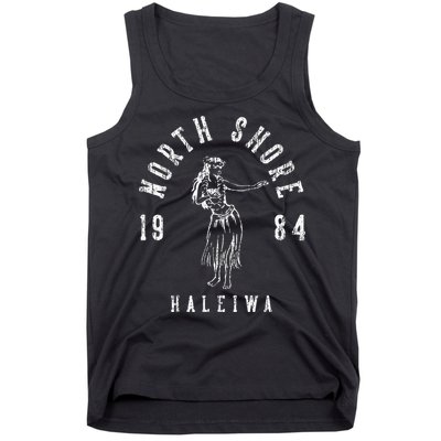 North Shore Haleiwa Hawaii Hula Vintage Style Tank Top