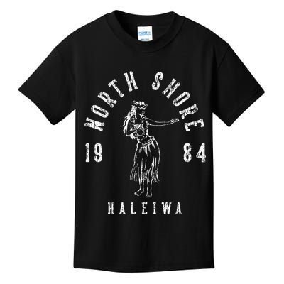 North Shore Haleiwa Hawaii Hula Vintage Style Kids T-Shirt