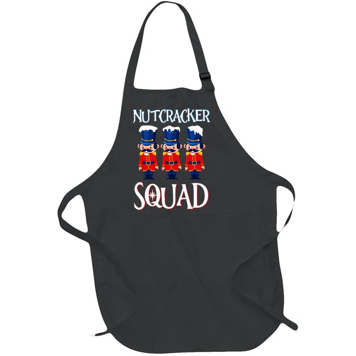 Nutcracker Squad Holiday Nutcracker Ballet Xmas Full-Length Apron With Pockets