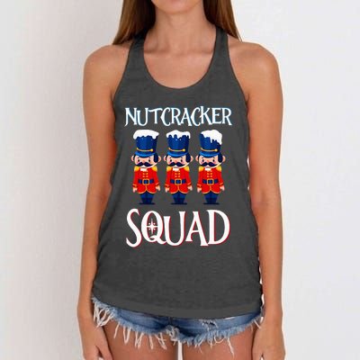 Nutcracker Squad Holiday Nutcracker Ballet Xmas Women's Knotted Racerback Tank