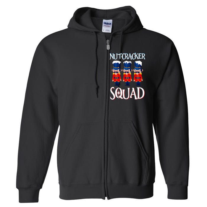 Nutcracker Squad Holiday Nutcracker Ballet Xmas Full Zip Hoodie