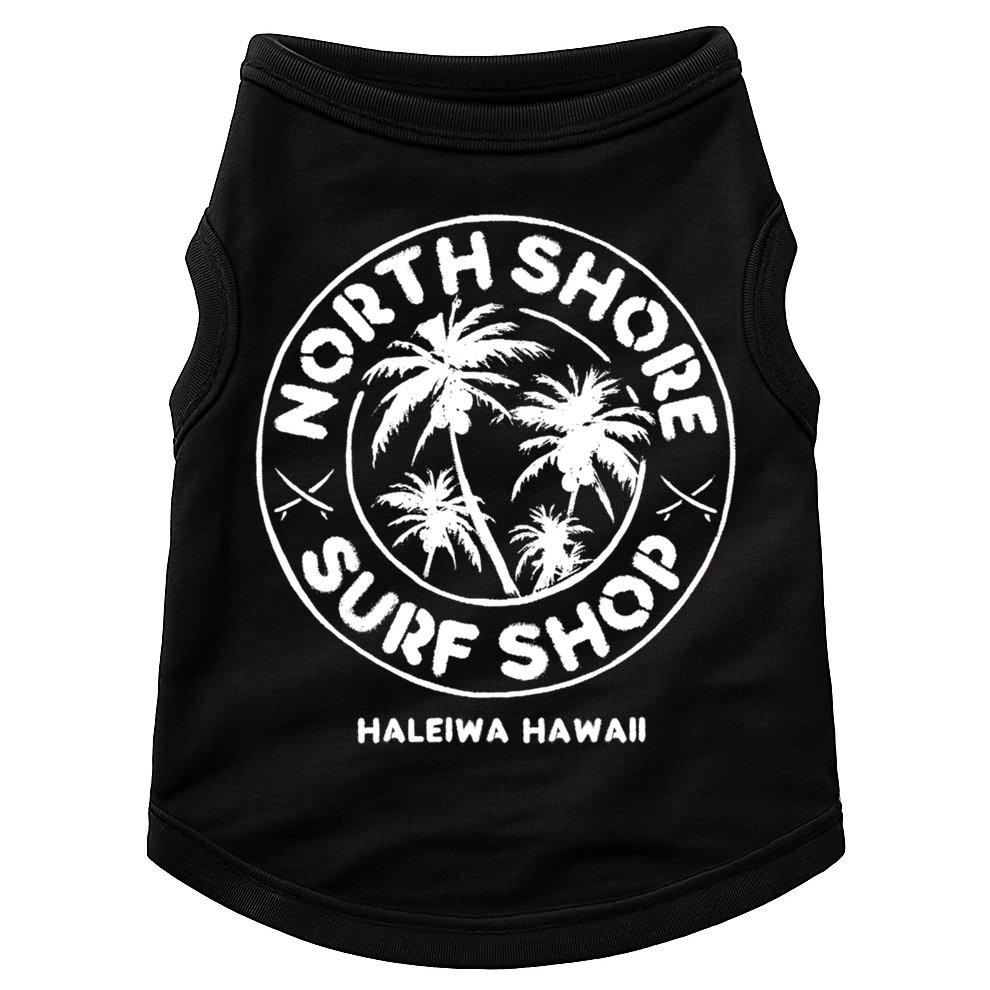 North Shore Hawaii Surf Shop Vintage Style Cute Gift Doggie Tank